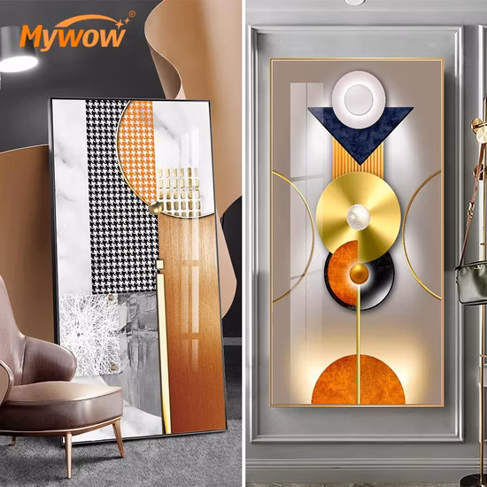 Bamboo & Wooden & Aluminium Post-Modern Wall Mural