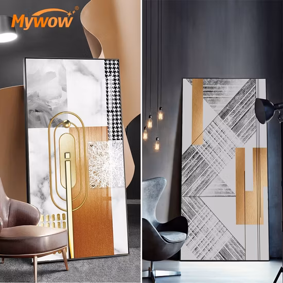 Bamboo & Wooden & Aluminium Post-Modern Wall Mural