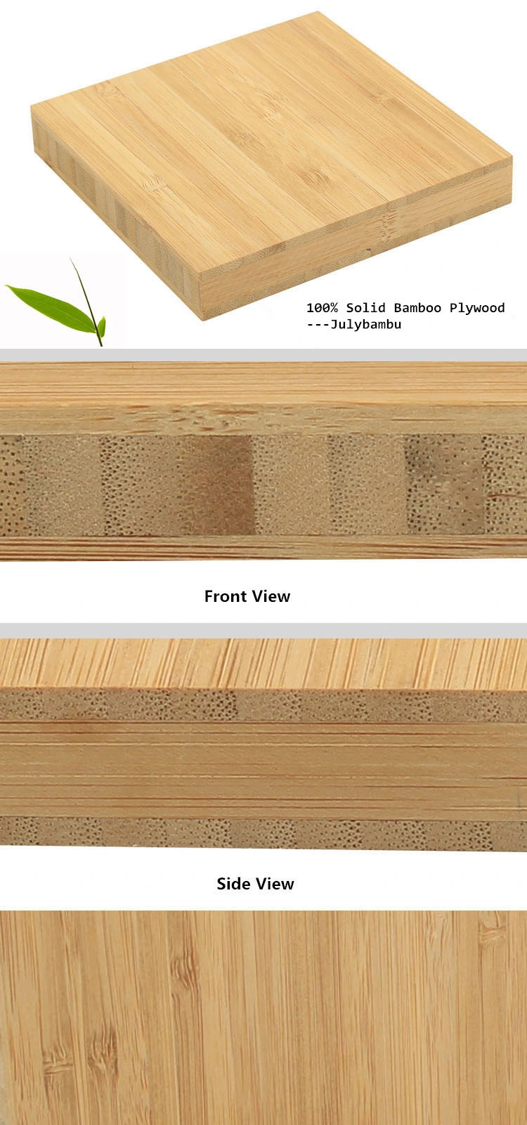 Eco-Friendlier Multilayer Carbonized Bamboo Plywood Panel for Table Top