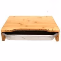 Бамбуковая разделочная доска с подносом из нержавеющей стали для кухонных принадлежностей Кухонная мебель