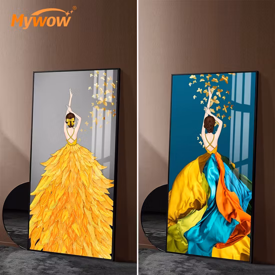 Фотообои «Цветы, женщины и пейзаж» для прихожей