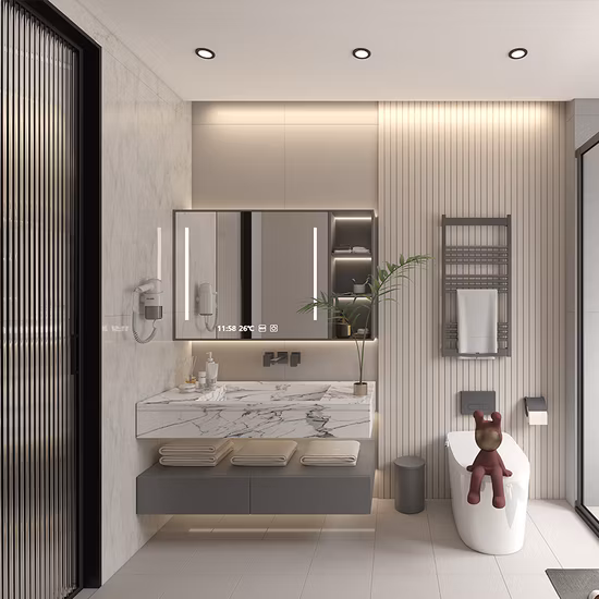 Экологичная, влагостойкая бамбуковая межкомнатная дверь.